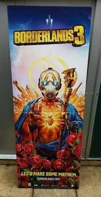 UK VIDEO GAME SHOP DISPLAY STANDEE ADVERTISING BORDERLANDS PS4 - Main Image