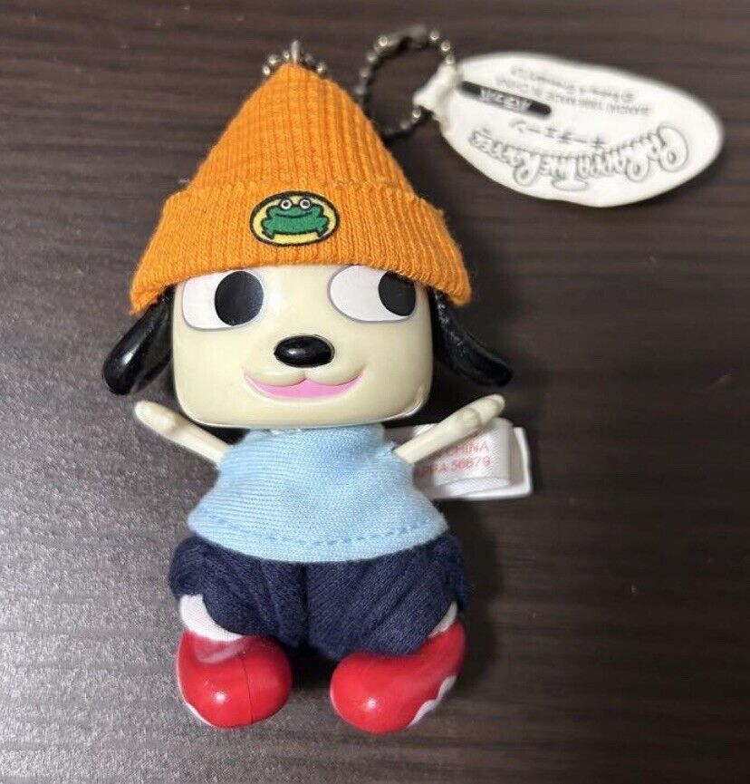 Rare Parappa the Rapper 1998 Keychain Figure Doll Mascot Rare Parappa the Rapper 1998 Keychain Figure Doll Mascot