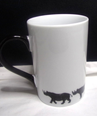 KONITZ Designer R Drescher DEKOR SAFARI  Rhinoceros white/black Coffee/Tea mug