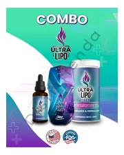 UltraLipo KIT Fat Burner Dietary Supplement + Drainer Detox + Fiber Weight Loss