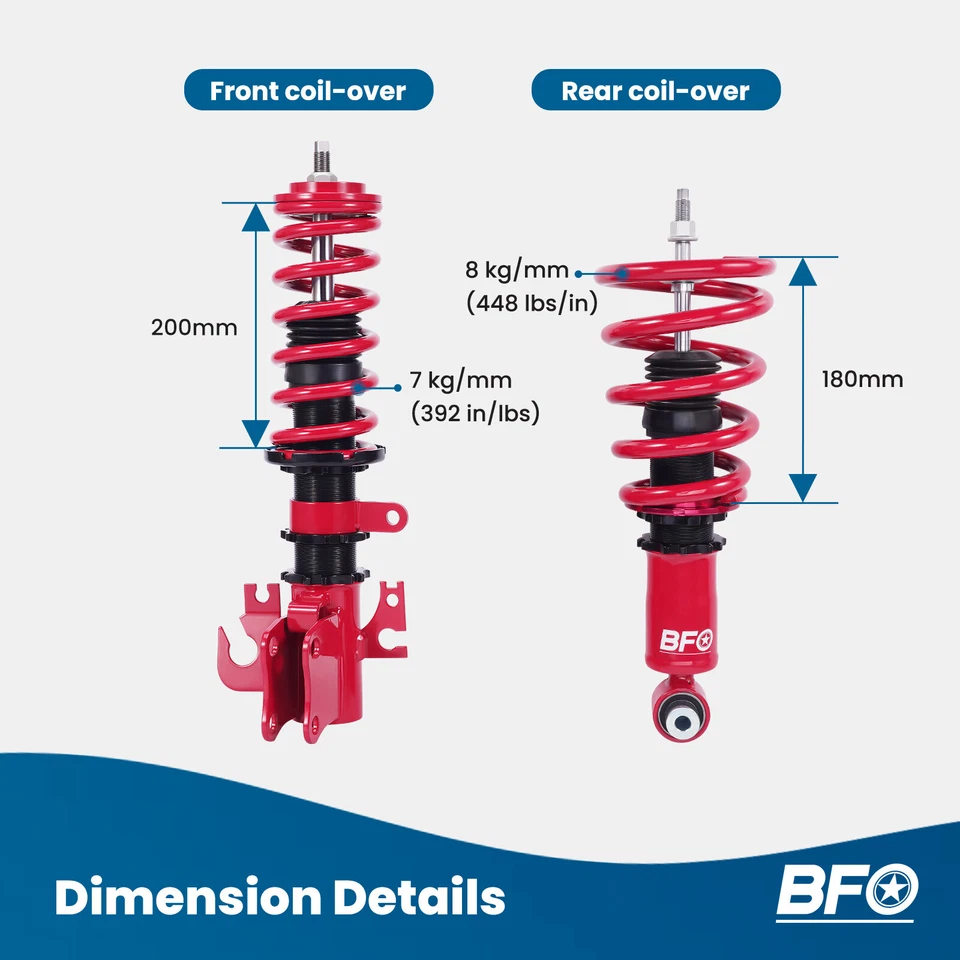 Adjustable Height Coilover Kit for Holden Commodore VE Sedan Wagon Ute 06-13 - image 3 of 4