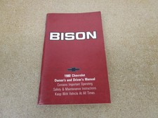Chevrolet Bison 1980 camión manual del propietario original libro de literatura semi