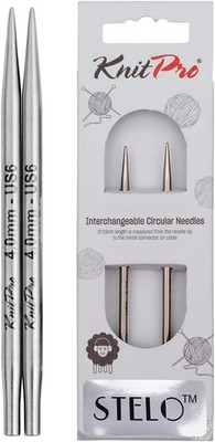KnitPro Stelo Interchangeable Circular Knitting Needles 4'' (10cm) Size 2.5 - 15