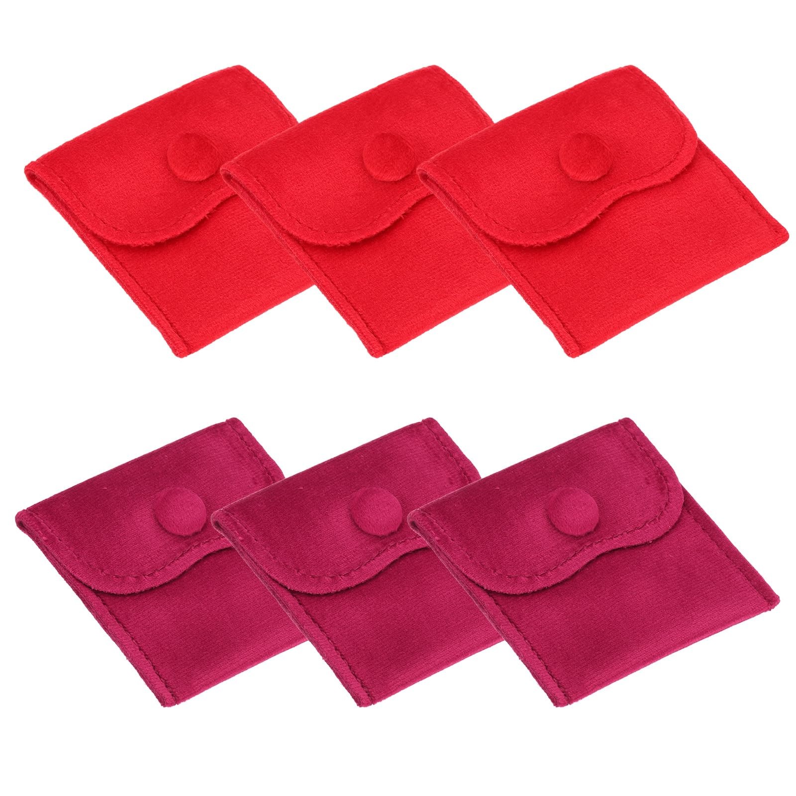 Velvet Jewelry Pouches, 6 Pcs Jewelry Packaging Gift Bags wi