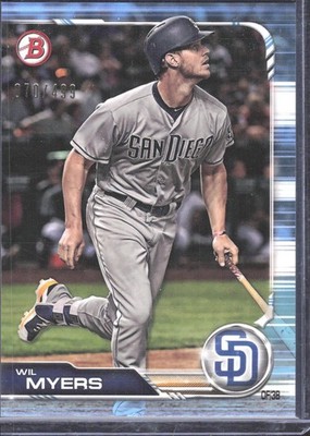 Wil Myers 2019 Bowman Paper #99 Sky Blue Parallel /499