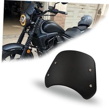 Metal Universal Motorcycle Windshield Wind Deflector Windscreen Front Black