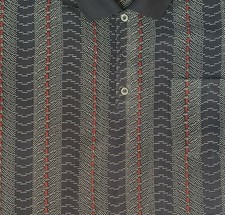Vintage Renli Shirt Men  s Small, Blue With Red Geometric Pattern