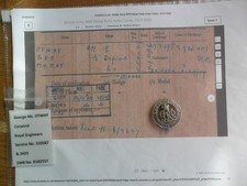 WW1 Silver War Badge King & Country Services Rendered INO Otway Royal Engineers