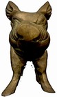 Vintage BIG 6” Solid Brass PIG Figurine Heavy Cast Metal Hog Statue BEST — photo 2