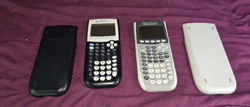 Lot Of 2 Texas Instruments TI-84 Plus And Silver  Graphing  Calculators Nice