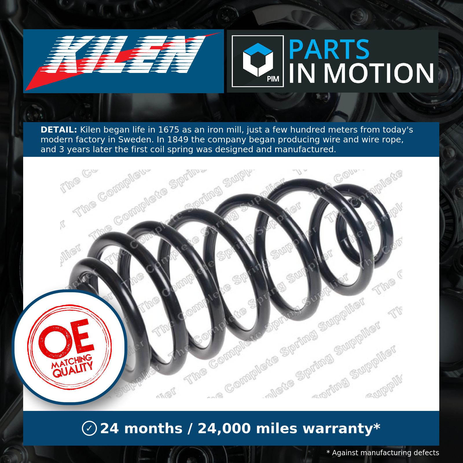 Coil Spring fits MERCEDES VITO W639 3.5 Rear 2010 on M272.978 Suspension Kilen