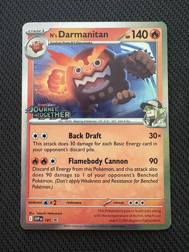 N's Darmanitan (Prerelease) 181 Holo Promo Scarlet & Violet Promo Pokemon NM