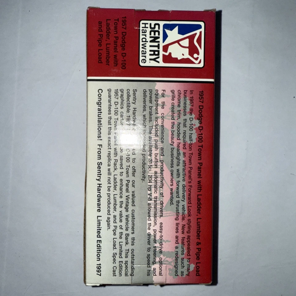 Liberty Sentry Hardware 1957 Dodge D-100 Town Panel Coin Bank 1/25 Diecast NEW - Image 3 of 4
