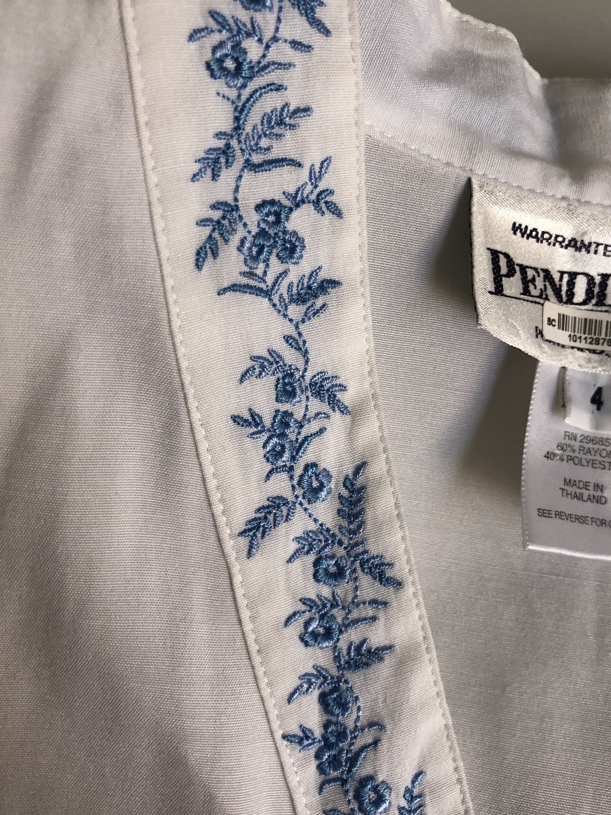 Pendleton Button-Front Embroidered Blouse Size: 4 - image 9