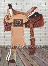 Premium Full Grain Leather Western Ranch Saddle with Tack Set Free Shipping