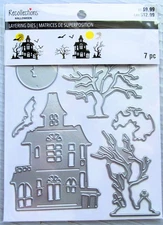 Halloween Haunted House Scene Thin Metal Die Set 782219 by Recollections NEW!
