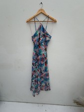 Anthropologie By Anthropologie Floral Halter Midi Dress Size S