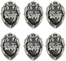 SAFETY SECURITY 6 EMBROIDERY PATCH 2.5x3 SEW   ON back GRAY ON BLACK