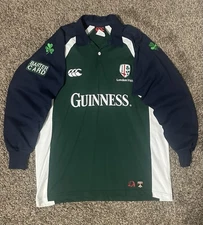 Vintage London Irish 2004/2005 Rugby Union Long Sleeve Jersey Guinness Size L