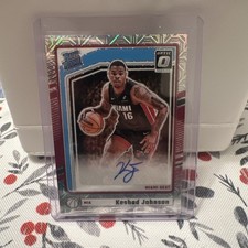KESHAD JOHNSON - 2024-25 Donruss Optic Rated Rookie Fast Break Auto #290 - Heat