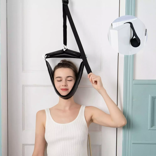 Neck Traction Stretcher Cervical Head Brace Pain Relief Device Home ...