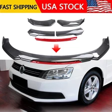 Carbon Fiber Red Front Bumper Lip/ Spoiler Splitter Kits For 11-14 Volkswagen VW