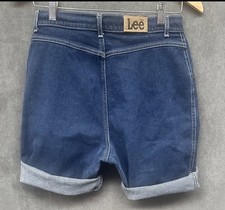 Vtg Lee Jean Shorts bare back high waist women  s size 14 Cut Off 80s