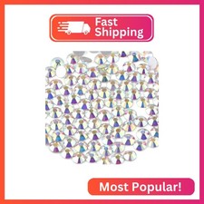 Beadsland 1440pcs Flat Back Crystal Rhinestones Round Gems for Nail Art and Craf