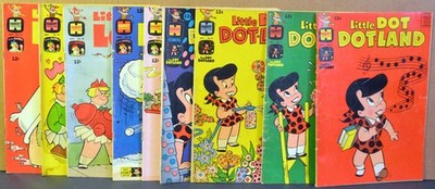 LOT 9 LITTLE DOT DOTLAND 3 7 8 9 & LITTLE LOTTA 42 46 50 51 53 1962-64 VG to FN