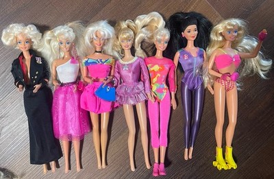 LOT 7 Variety Popular 90s Superstar BARBIE Mattel Cut N Style Lights Lace Kira
