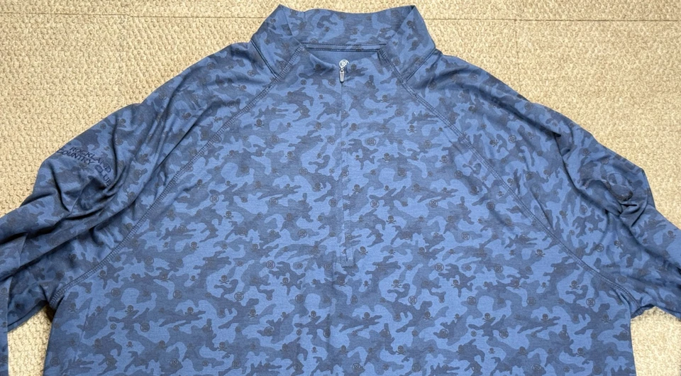 Pullover G/Fore Para Hombre Camuflado Rockland Country Club 1/4 Cremallera Dorado Talla XXL Foto 2 de 4
