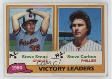 1981 Topps League Leaders Steve Stone Steve Carlton #5 HOF 1as3
