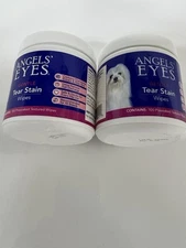 Angels' Eyes Gentle Tear Stain Wipes lot of 2 PACKS X 100 Wipes each - EXP 11/26