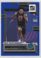 2022 Panini Donruss Rated Rookie Press Proof Blue Kingsley Enagbare #396 1jx9