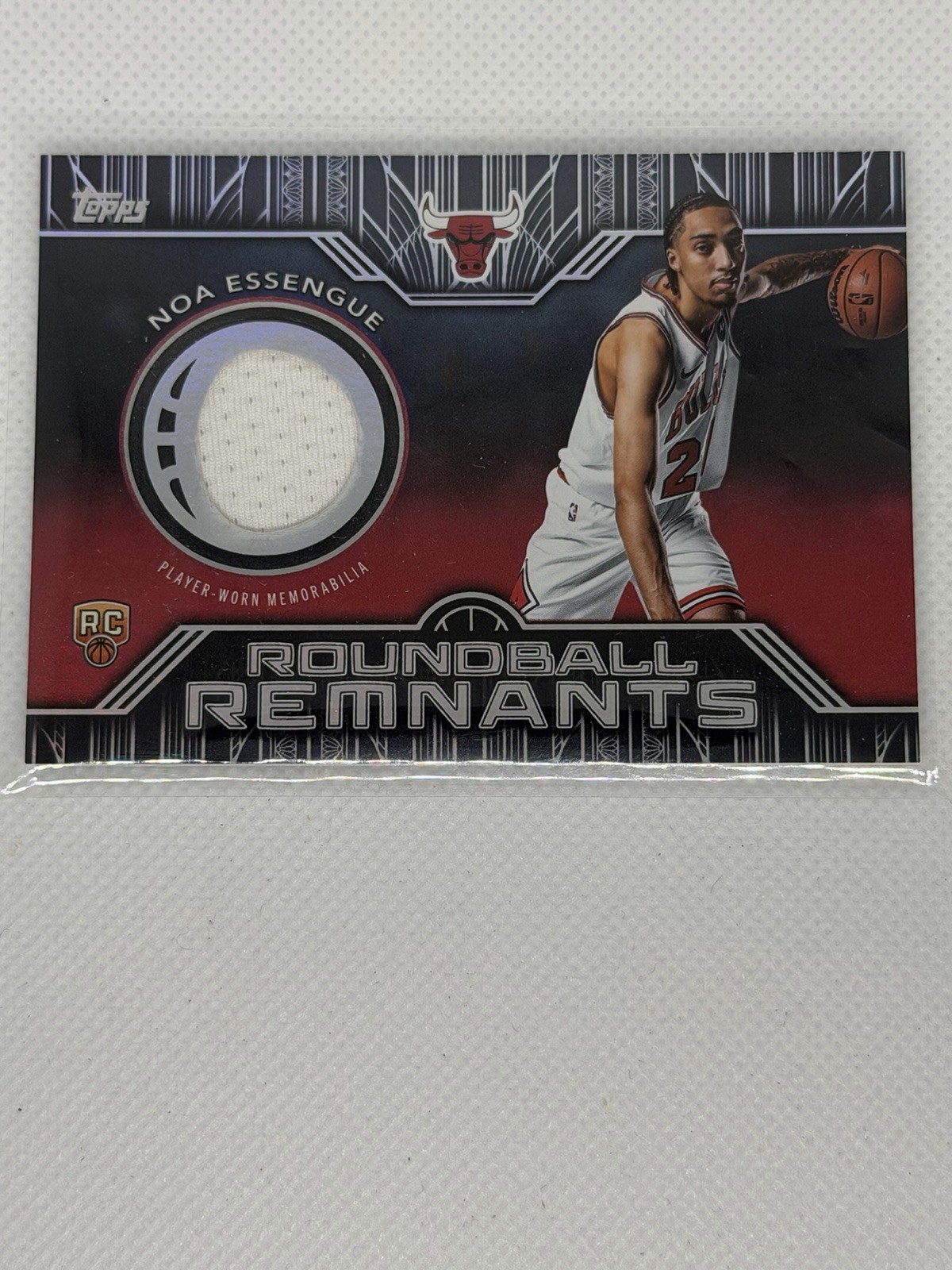 NOA ESSENGUE 2025-26 TOPPS ROOKIE ROUNDBALL REMNANTS PATCH RAINBOW RC