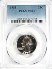 1953 Proof Washington Quarter PCGS PR 64 #GA6-06 "90% Silver"