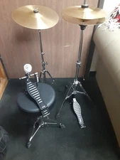 Rogue Junior Drum Hardware Pack Hi Hat Cymbals Stands  Kick Bass Pedal Throne