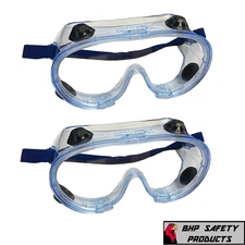 Safety Goggles Over Glasses Lab Work Eye Protective Eyewear Clear Lens 2/Pair