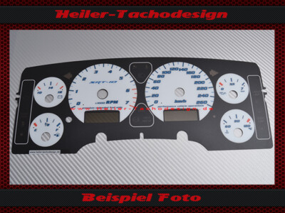 Tachoscheibe für Dodge Ram SRT10 160 Mph zu 260 Kmh 7000 UPM