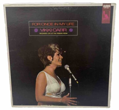 Vikki Carr~For Once In My Life~Live Persian Room~LP Liberty Gatefold LST-7604