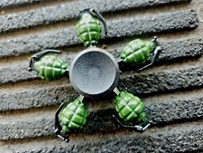 Green Black Grenades Metal Fidget Spinner Toy Boys Girls Kids Adults ADHD Focus