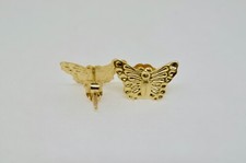 14K Yellow Gold Butterfly Earrings