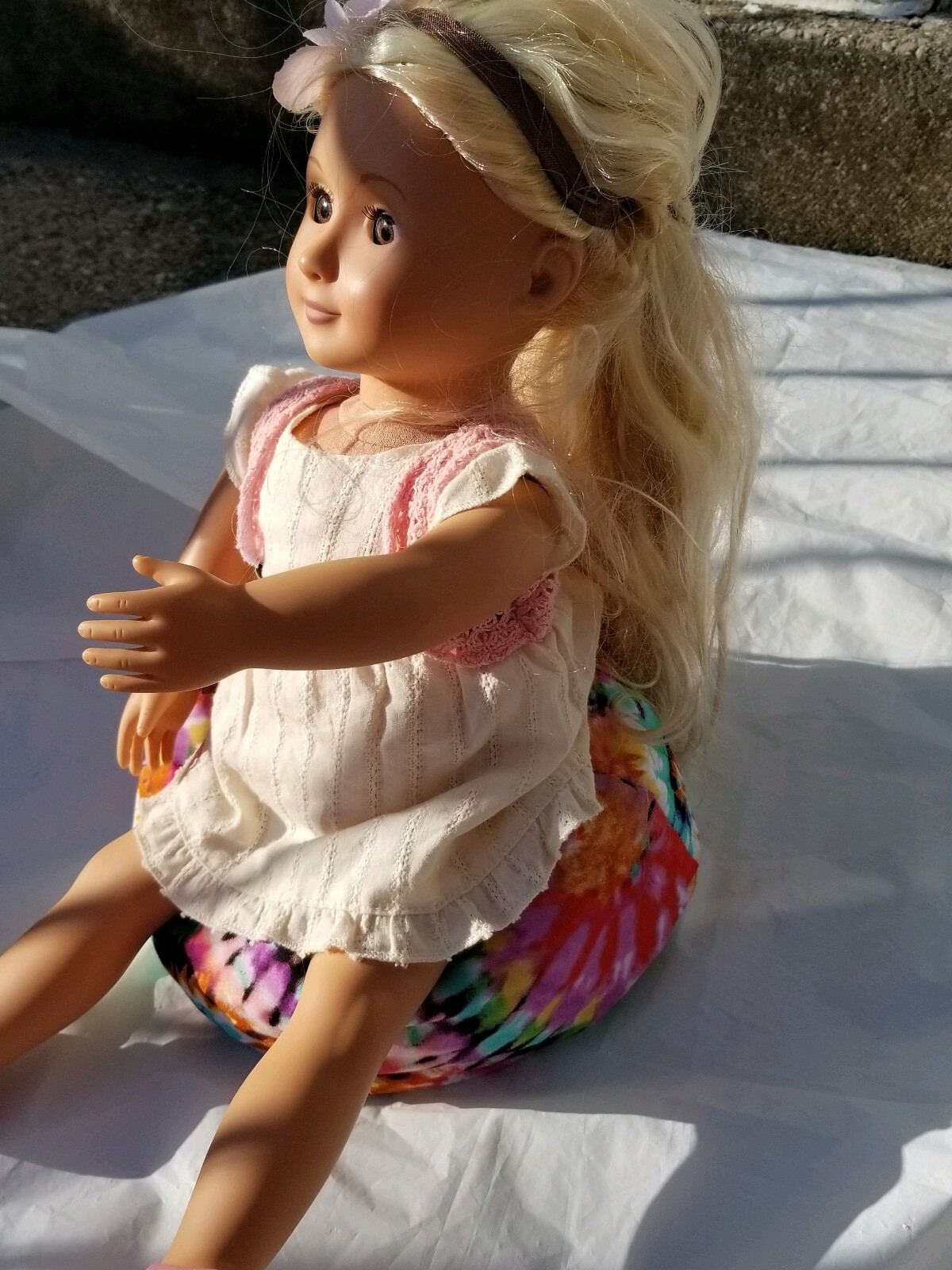 Fits Wellie Wishers 15" Dolls Bean Bag Furniture MEDIUM CHAIR popular 