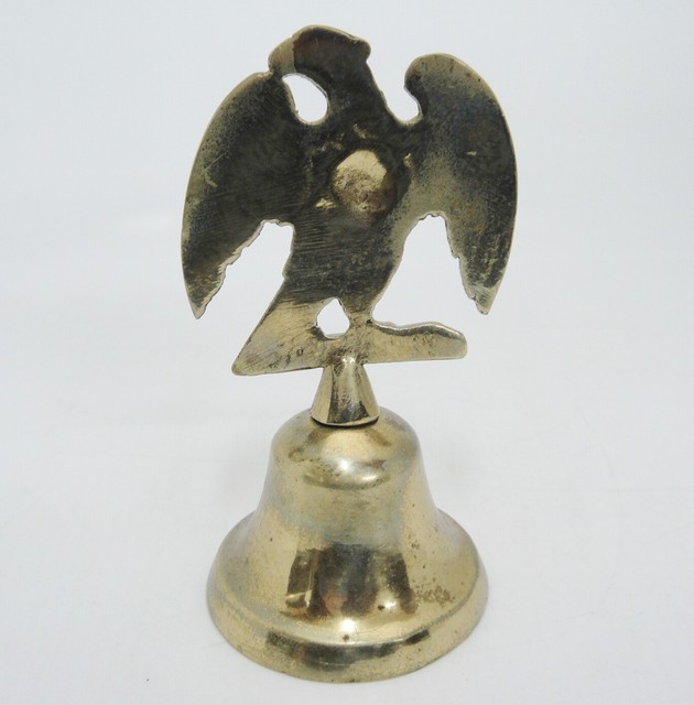 Brass Bell with Figural Eagle Handle 5" Tall Americana eBay