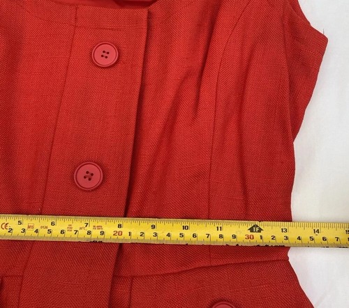 Vintage 1960s Geoffrey Beene Boutique Sz 6 Handmade Couture Dress Red - Picture 19 of 20