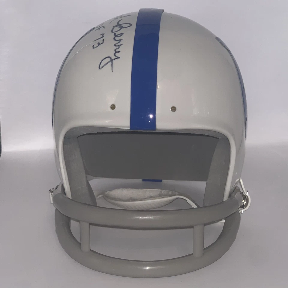RAYMOND BERRY Autographed "HOF 73" Insc Indianapolis Colts Mini Helmet Tristar - Image 4 of 4