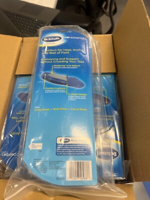 Dr. Scholl's Tri-Comfort Insoles Comfort For Heel Men's Size 8-12 1 Pair 2 Pack