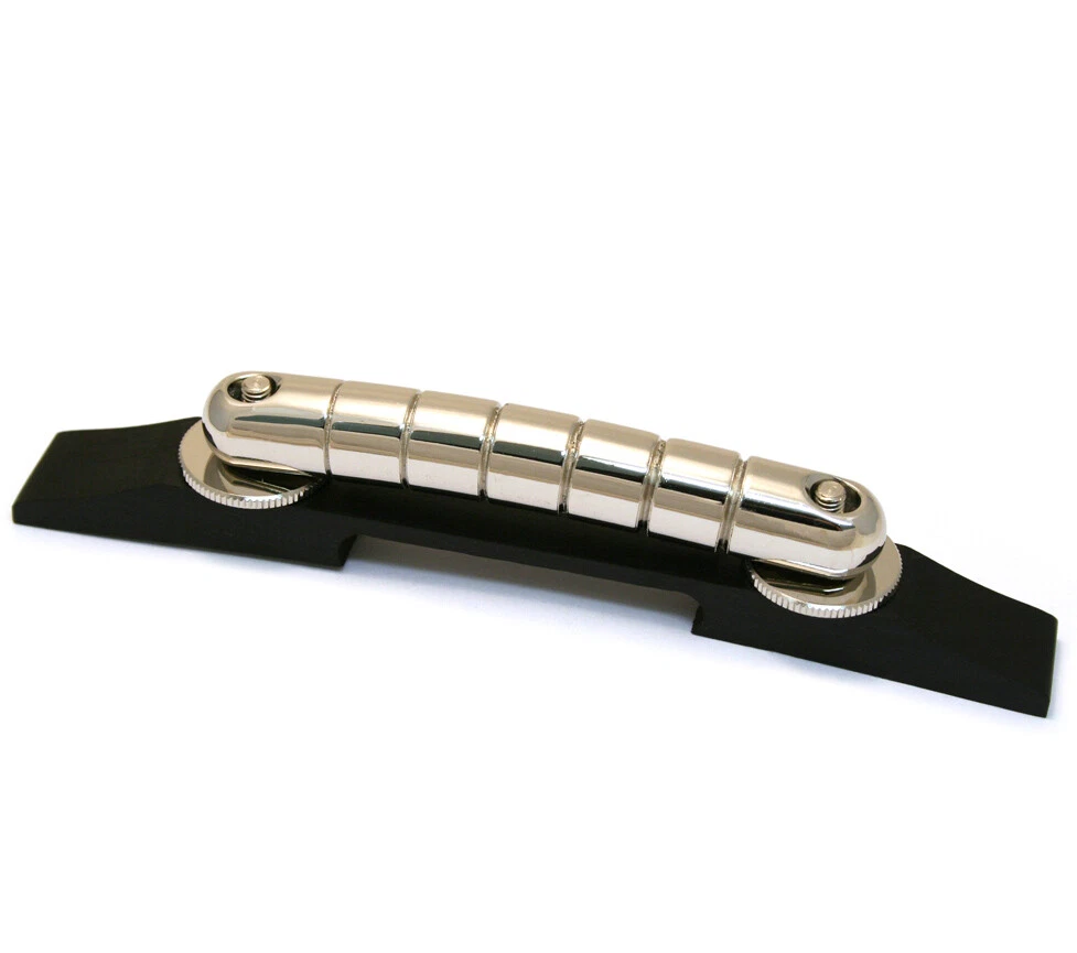 006 2844 000 Genuine Gretsch Nickel Ebony Rocking Bar Floating Guitar Bridge