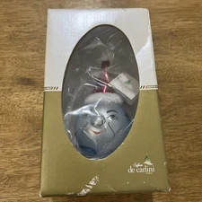 Soffieria de Carlini Christmas Ornament Golden Glow 2016 Santa Italy Hand Paint