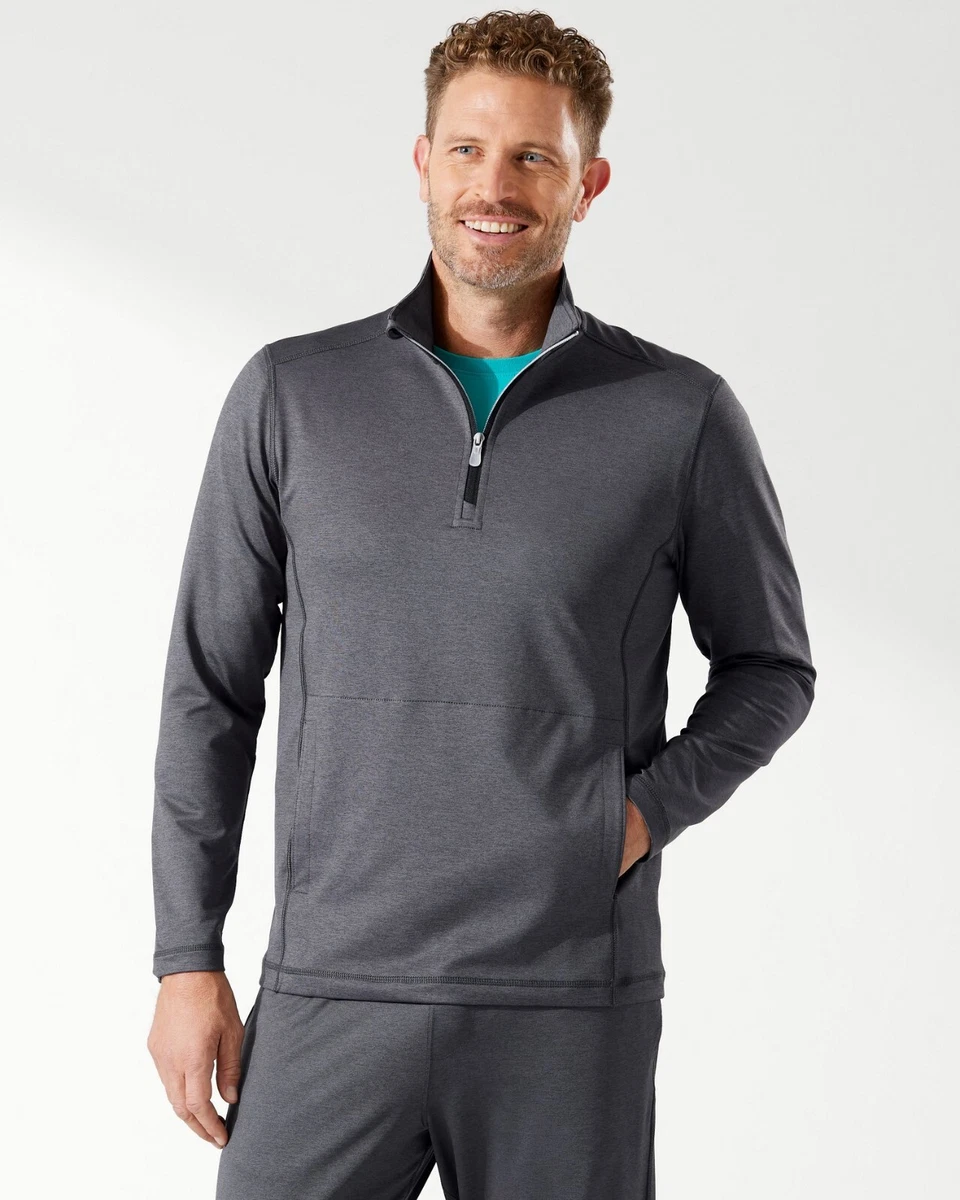Tommy Bahama Paseo Half Zip Sweatshirt Size M in Coal 115 eBay